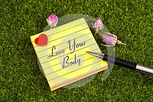 Love your body note photo