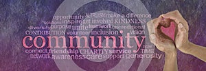 Love Your Community Spirit Word Cloud