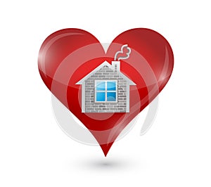 Love your home illustration design