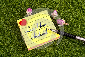 Love your Husband note