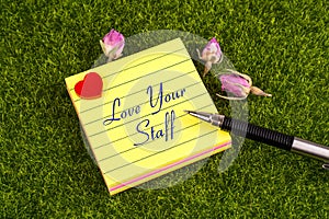 Love your staff note