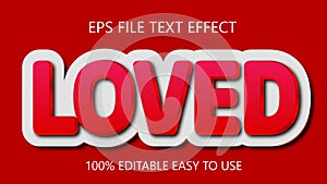 Loved text effect Jpeg file digital download