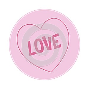 Loveheart Sweet Candy - Love Message vector Illustration photo