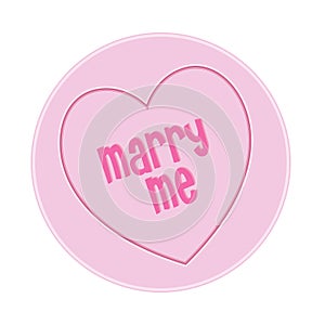 Loveheart Sweet Candy - Marry Me Message vector photo
