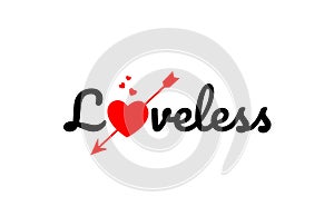 loveless word text typography design logo icon