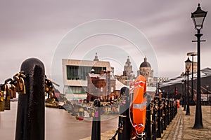 Lovelocks on the Liverpool waterfront