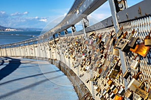 Lovelocks on the Ponte del Mare