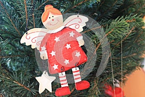 Lovely angel on the Christmas tree