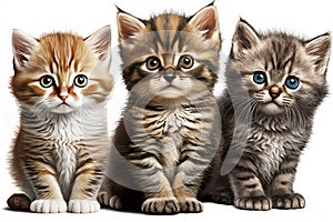 Lovely animal Kittens - young cats, typically with short fur and big eyes.