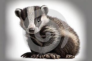 Lovely Baby animal Badger - a young badger