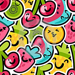 Lovely berries and fruits mix pattern