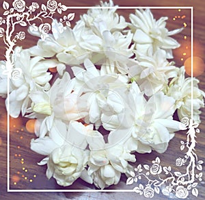 Lovely Bokeh of Jasmine flowers