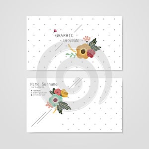 Lovely business card template design