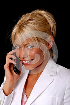 Lovely Business Woman Cell Phone