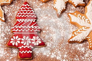 Lovely christmas tree gingerbread cookie