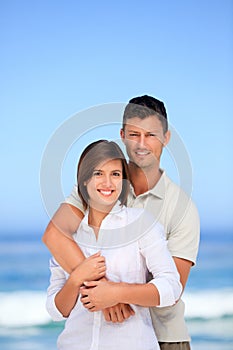 Lovely couple at the beach