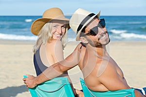 Lovely couple on beach