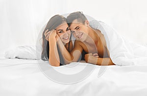 Lovely couple in bed