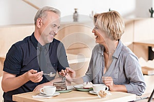 Lovely Couple eating sweets