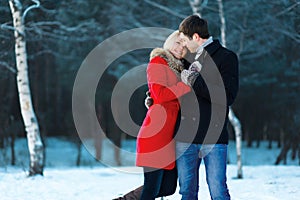 Lovely couple in love, tenderness