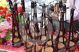 lovely  crafty  monochord displayed  in local fair