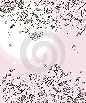 Lovely doodle flowers