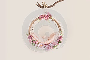 Lovely flower background for newborn baby, concept of newborn ba photo