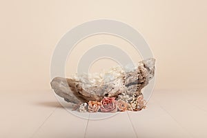 Lovely flower background for newborn baby, concept of newborn ba