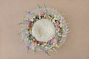 Lovely flower background for newborn baby, concept of newborn ba