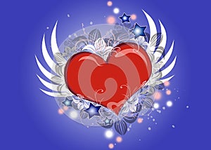 Lovely flying heart