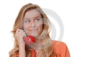 Lovely Girl on Telephone