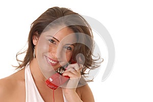 Lovely Girl on Telephone