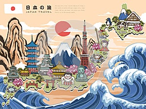 Lovely Japan travel map