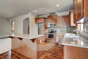 Lovely kitchen with nice counters.