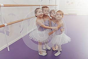 Lovely little ballerinas at the dance studio