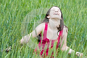 Lovely little girl smiling