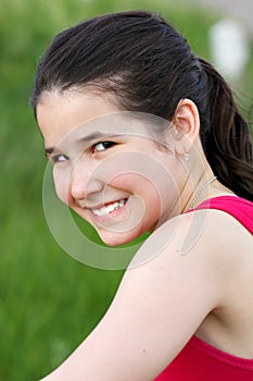 Lovely little girl smiling