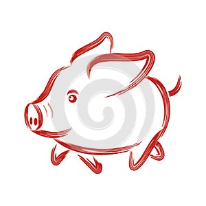 Lovely Little Pig illustration