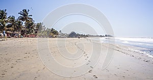 Lovely long sandy beach in The Gambia, Kotu near Serrekunda