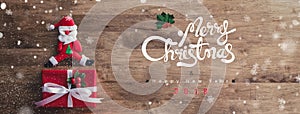 Lovely Merry Christmas and Happy new Year 2018 banner background