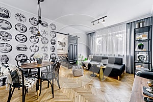 Lovely modern livingroom in a luxury apartment