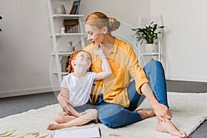 Lovely mother and daughter