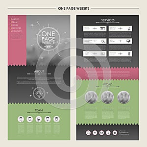 Lovely one page website template design