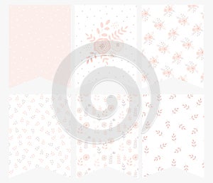 Lovely Pastel Color Floral Paper Garland. Do It Yourself Blotting Paper Set.