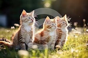 Lovely Pet Cats Showcasing Cuteness. AI Generated