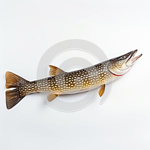 Lovely Pike Fish Model With White Background - Erik Johansson Style