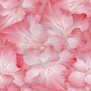 Lovely pink pattern with gladiolus heads. Original texture.