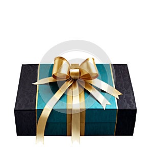 lovely rectangle gift box on white background