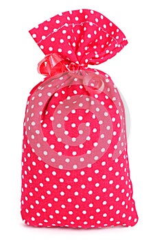 Lovely red sack with white dots