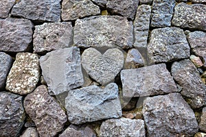 Lovely Stone Heart Shape at Meganebashi Bridge in Nagasaki, Japan
